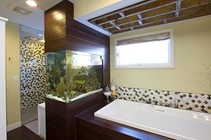 Cool Fish Tank in Bathroom